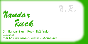 nandor ruck business card